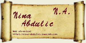 Nina Abdulić vizit kartica